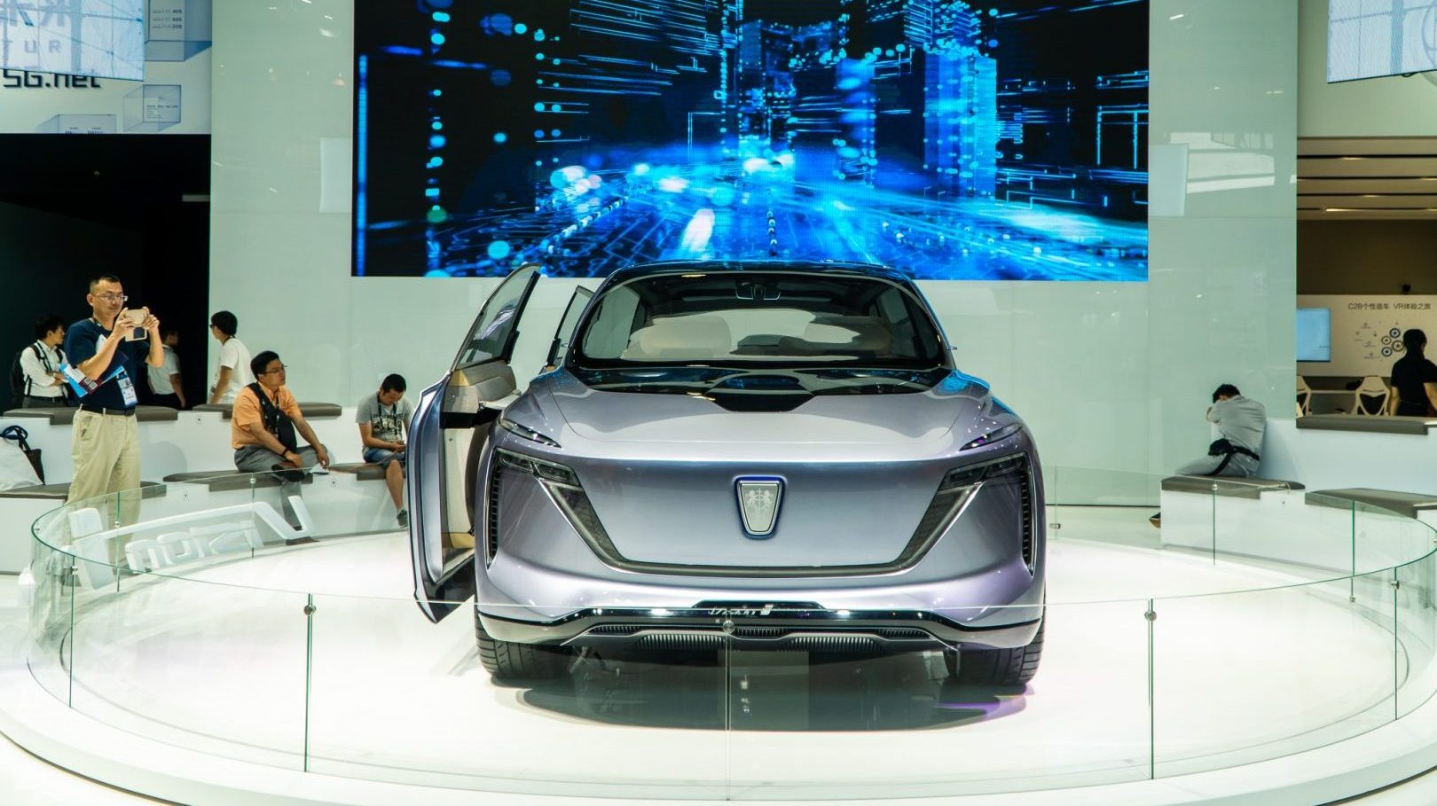 SAIC Motor was present at CES Asia 2019 to showcase its 5G-powered remote driving system in Shanghai, China on June 11, 2019. (Image credit: TechNode/Eugene Tang)